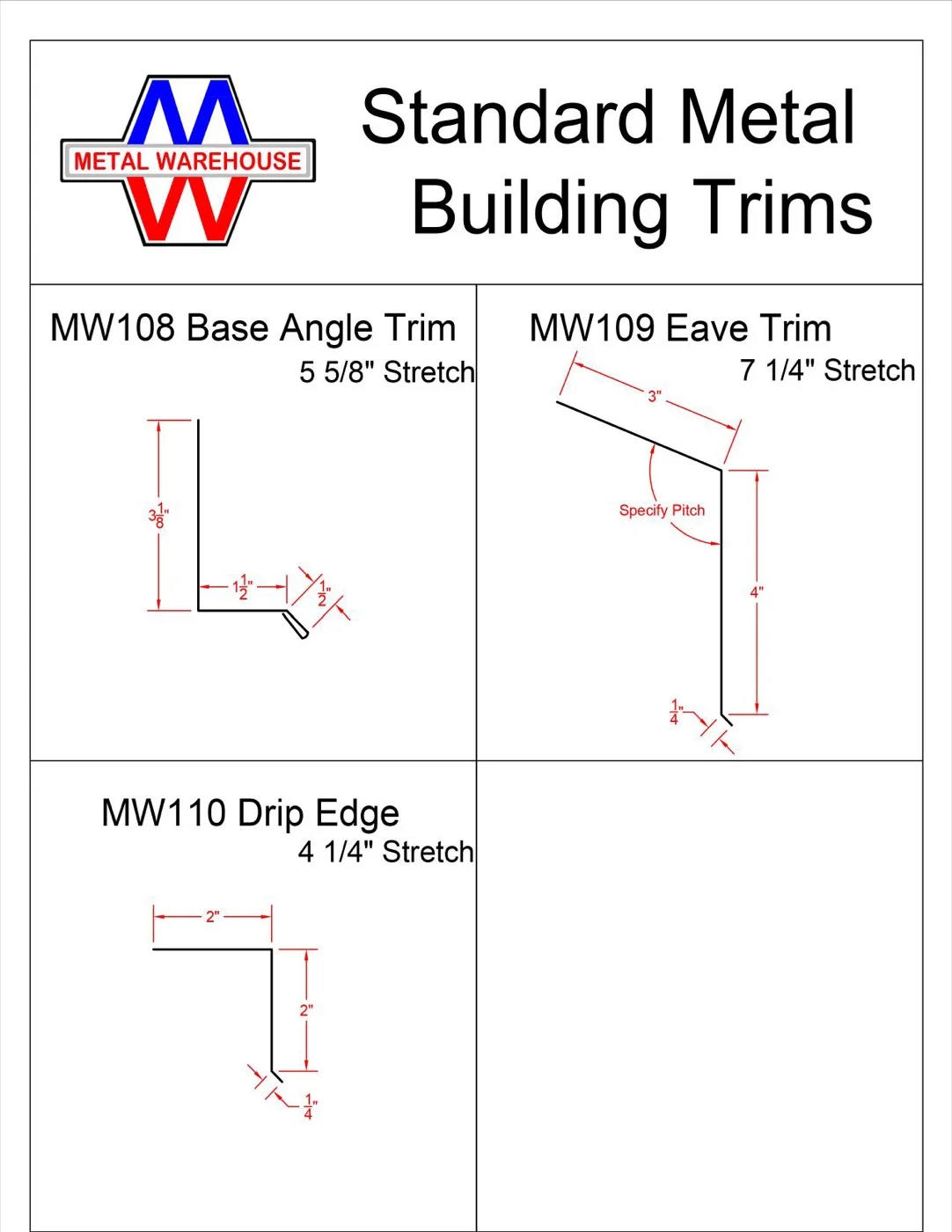 Metal Warehouse trim catalog page 3 of 23